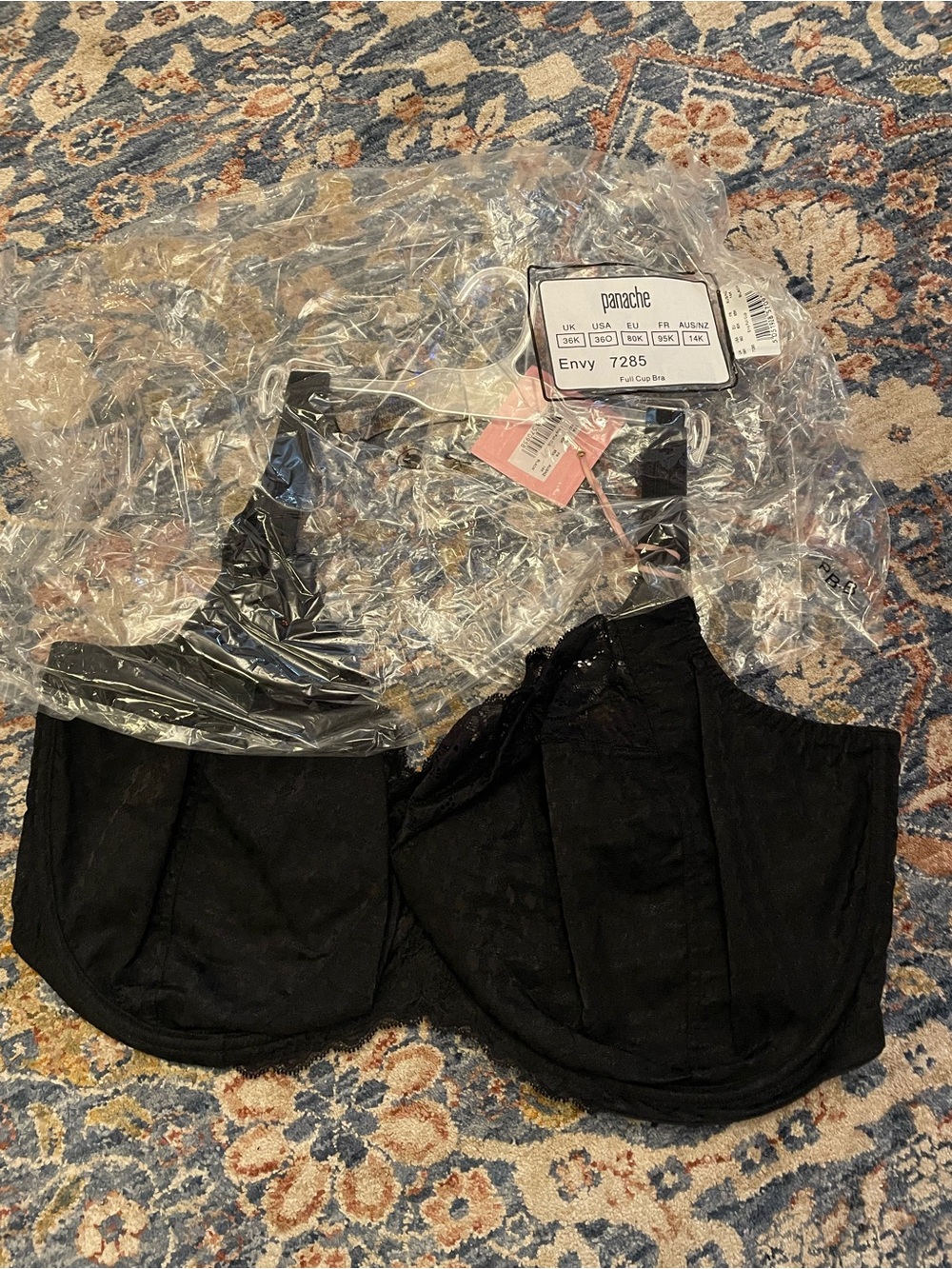 Panache Envy Black Lace Underwire Bra